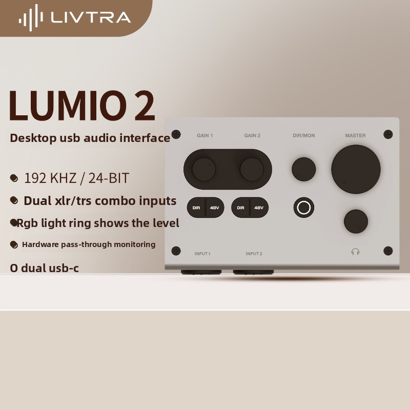 Usb Audio Interface 2 In 2 Out 24Bit - Interface de Áudio USB de Mesa