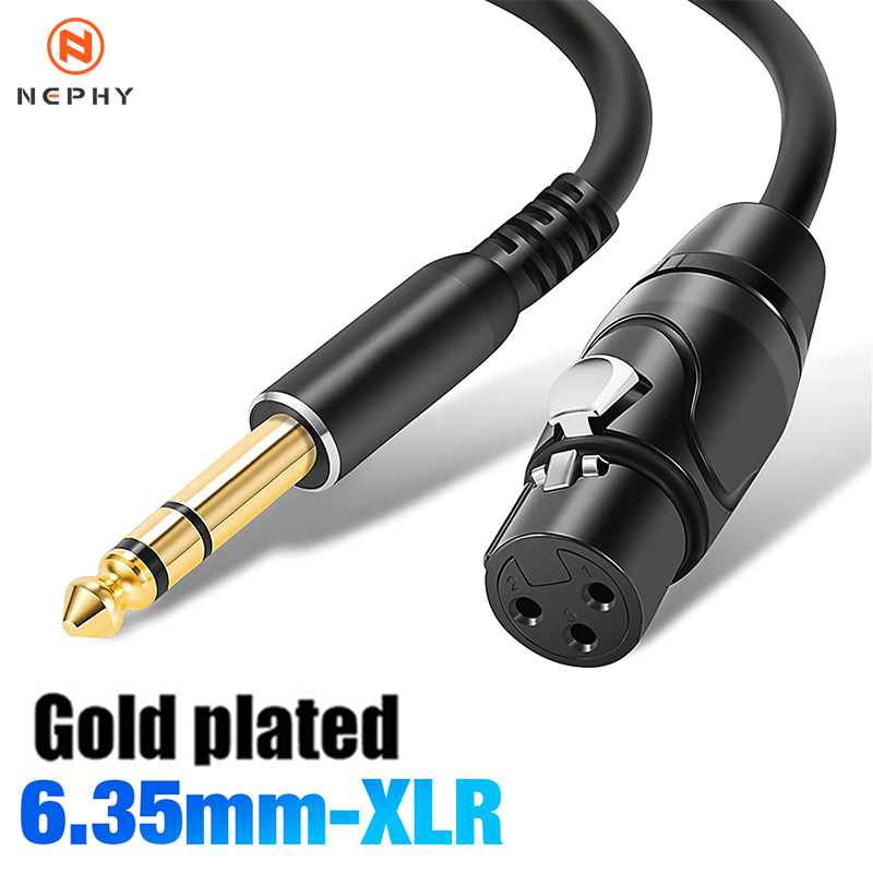 Xlr To 6.35Mm Balanced Audio Cable Patch - Jack 6.35mm para xlr microfone alto-falantes
