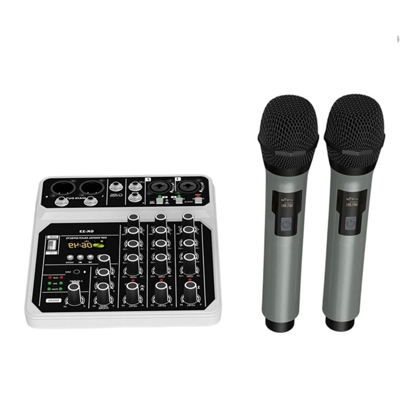 Audio Mixer 4 Channel Usb Bluetooth Pc - Microfone sem fio t23c, console misturador