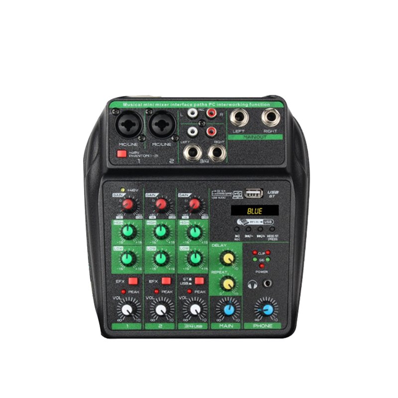 Audio Mixer 4 Channel Usb Bluetooth Pc - [NOVO! A25P] Mesa de mistura de