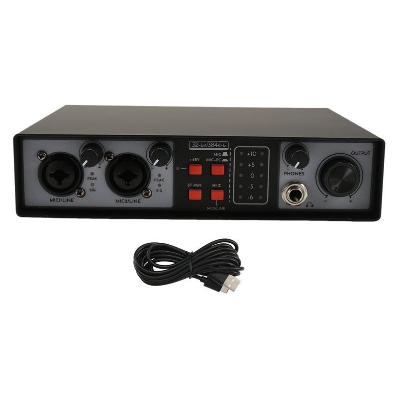 Studio Audio Interface With 48V Phantom - Interface de Áudio USB SQPP-2 2