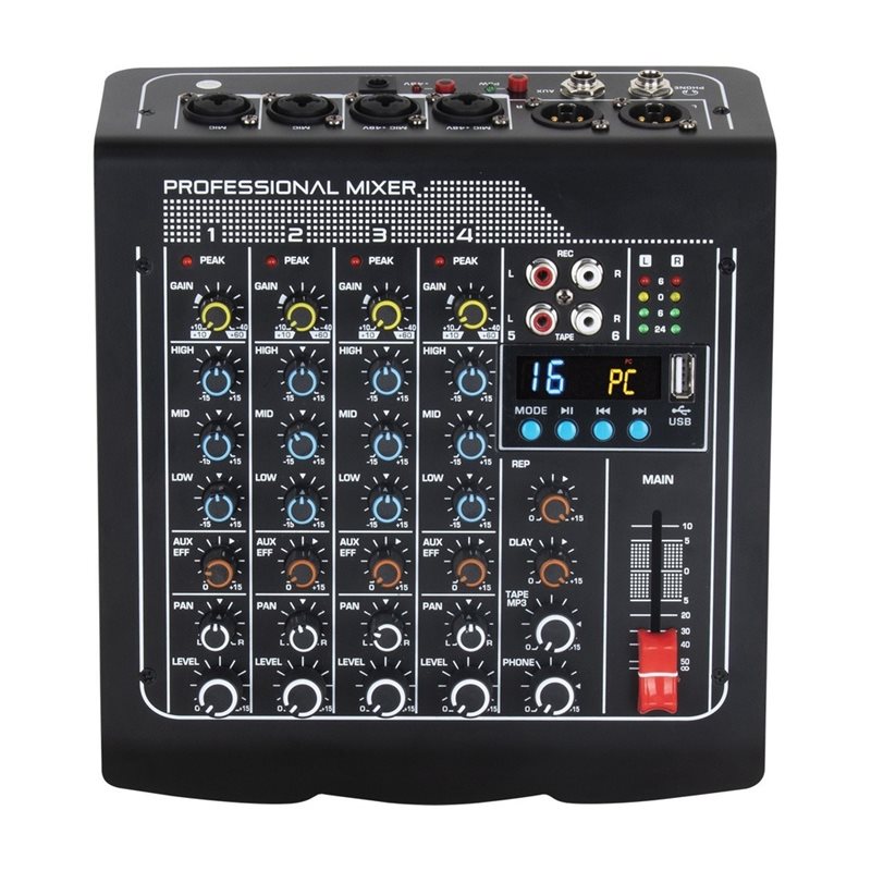 Studio Audio Interface With 48V Phantom - 【ACESSÓRIO PARA TELEFONE】Mesa de mistura de