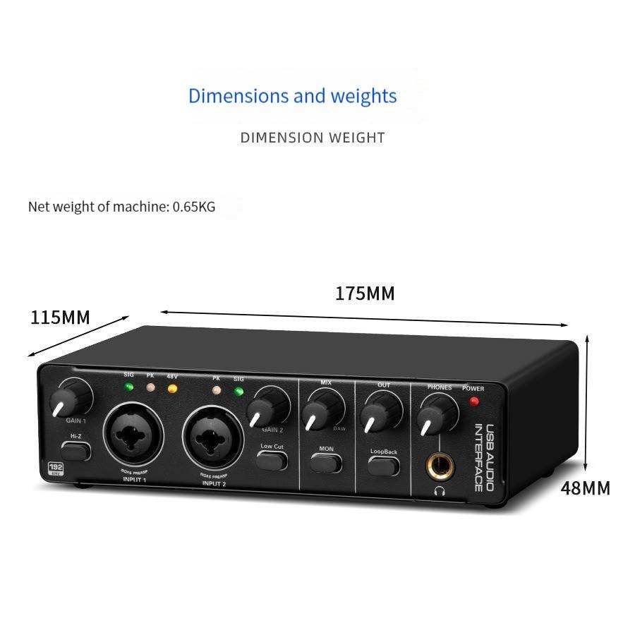 Interface de Áudio USB Profiss - Studio Audio Interface With 48V Phantom avaliação e preço