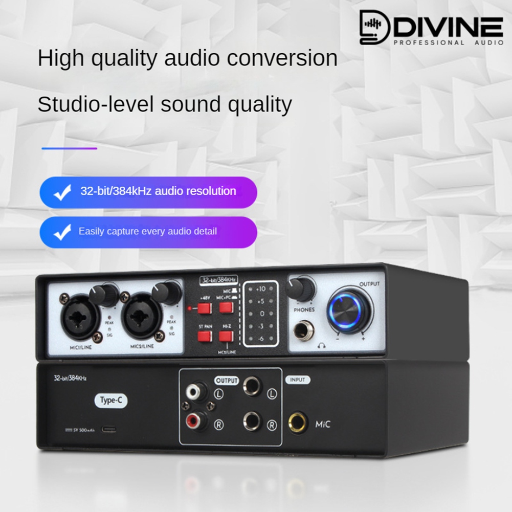 Interface de Áudio USB B68C 2  - Studio Audio Interface With 48V Phantom avaliação e preço