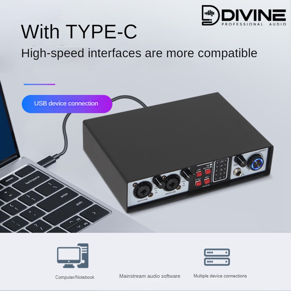 Interface de Áudio USB B68C 2  - Studio Audio Interface With 48V Phantom avaliação e preço