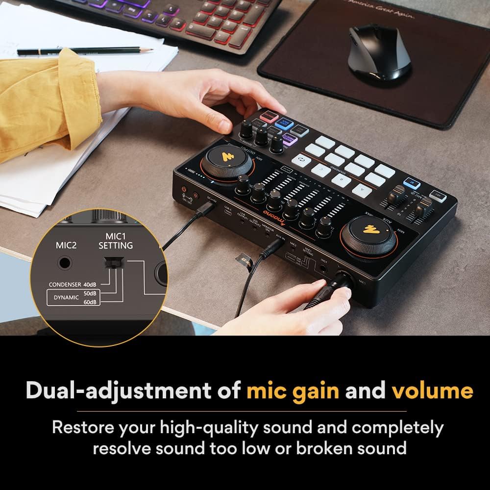 Interface de Áudio MAONO AME2, - Studio Audio Interface With 48V Phantom avaliação e preço