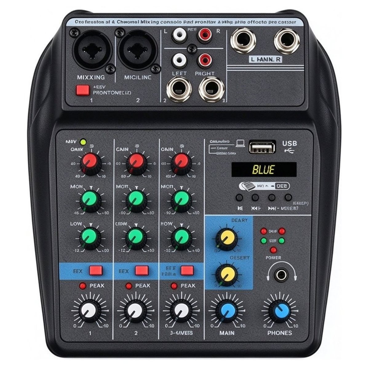 Mixer USB de 4 canais com efei - Studio Audio Interface With 48V Phantom avaliação e preço