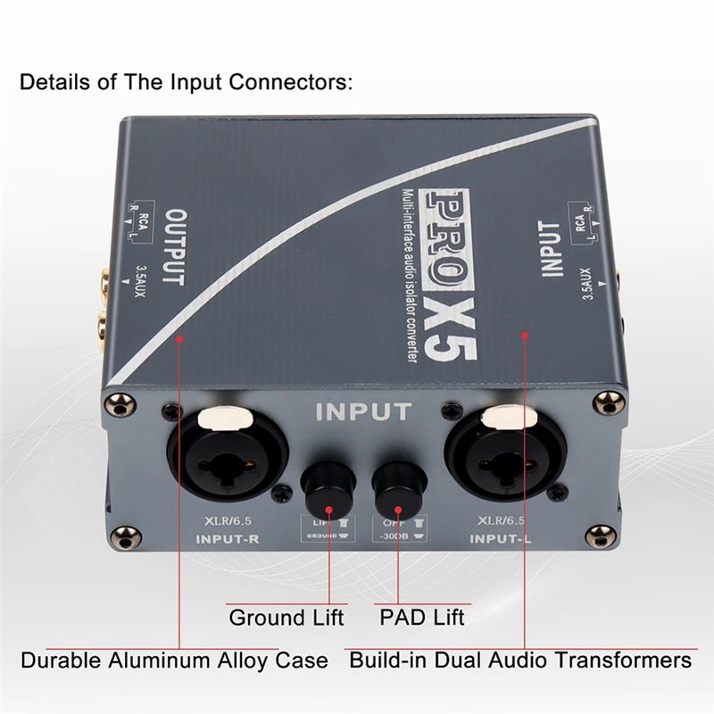 Isolador de Loop de Terra de Á - Audio Ground Loop Isolator 3.5Mm Rca avaliação e preço