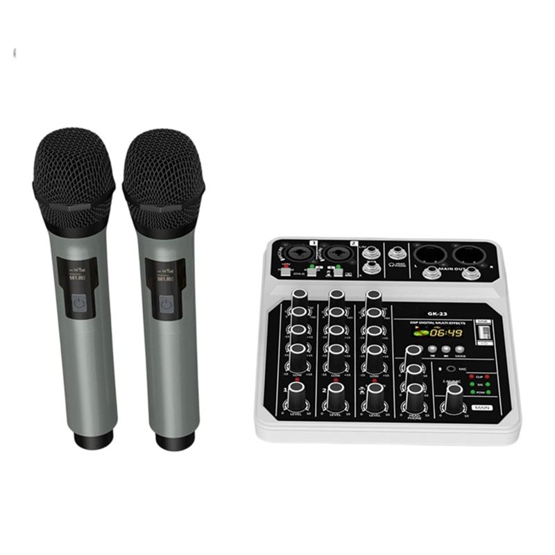 [B24B!】 Microfone sem fio Blue - Audio Mixer 4 Channel Usb Bluetooth Pc avaliação e preço