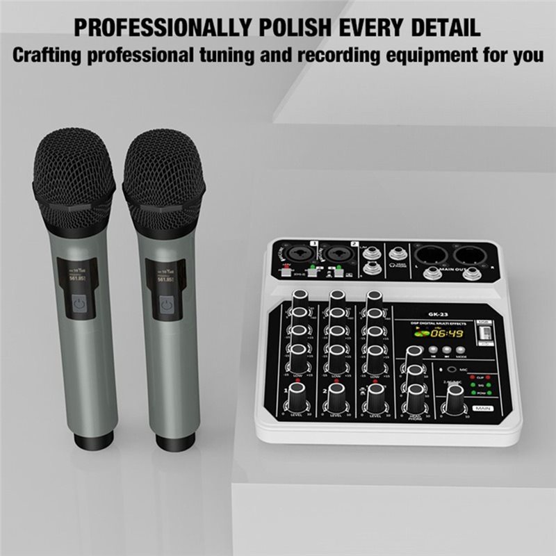 [B24B!】 Microfone sem fio Blue - Audio Mixer 4 Channel Usb Bluetooth Pc avaliação e preço