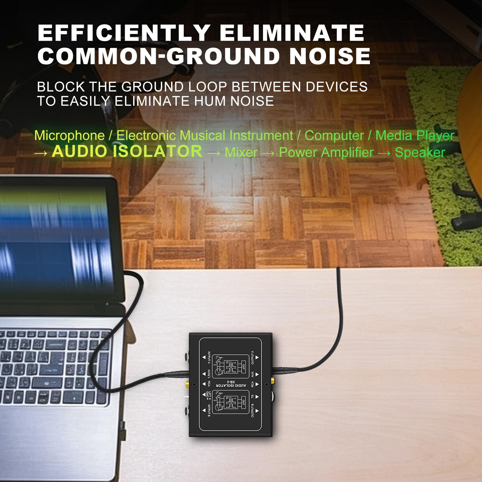 2 Isoladores de Áudio de Canal - Audio Ground Loop Isolator 3.5Mm Rca avaliação e preço