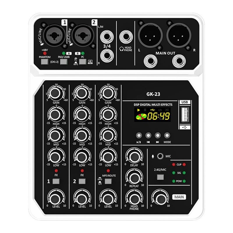 Mesa de Som Profissional AT82  - Audio Mixer 4 Channel Usb Bluetooth Pc avaliação e preço
