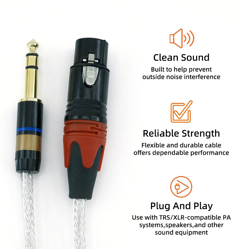 Cabo de Interconexão de Sinal  - Xlr To 6.35Mm Balanced Audio Cable Patch avaliação e preço
